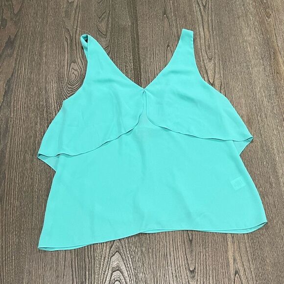 Chelsea28 Sea Blue Chiffon Layered Tank Top Size M - Picture 1 of 4
